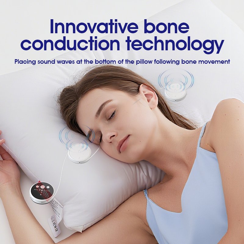 Bone conduction sleep speaker for side sleepers