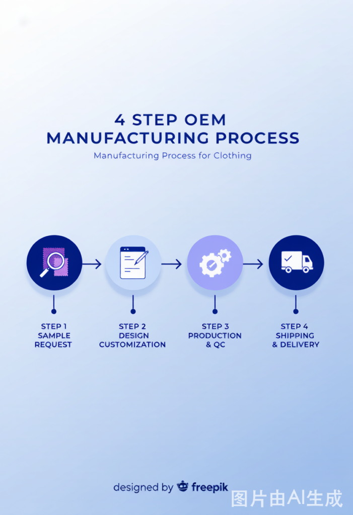 bluetooth-sleep-mask-oem-process-flowchart Sample → Design → Production → Shipping