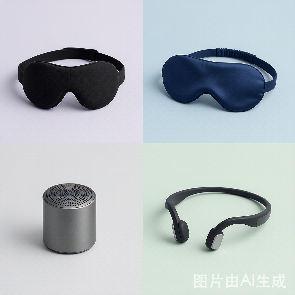 bluetooth-sleep-mask-product-types-comparison contoured, silk, white noise, bone conduction
