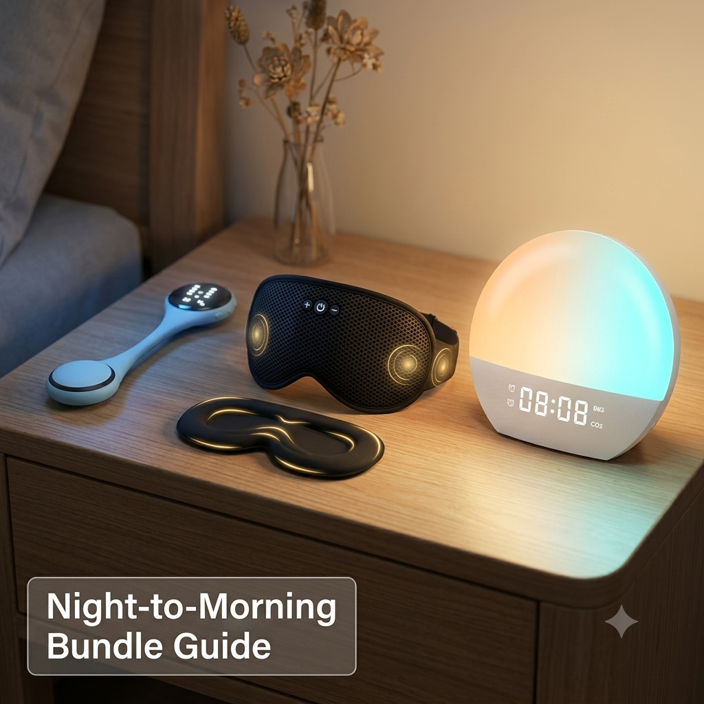 night to morning sleep routine bundle wake up light sleep mask bone conduction speaker