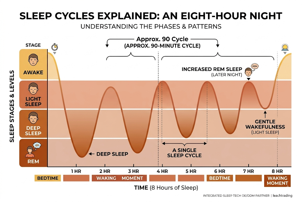sleep cycle stages non REM REM diagram sleep quality guide