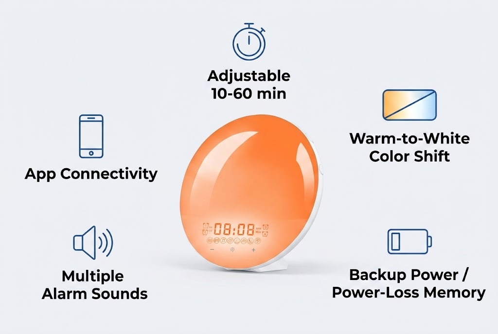 sunrise simulation alarm clock buying checklist features to look for