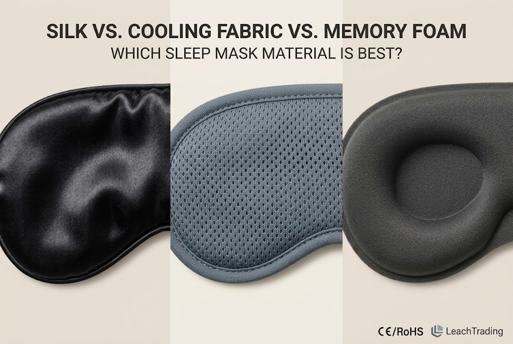 silk sleep mask vs cooling fabric vs memory foam material comparison